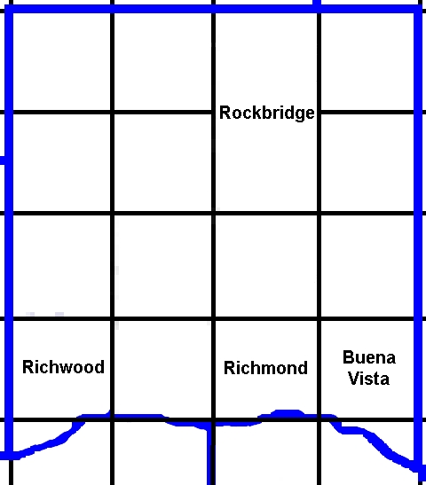 Jun 1850 Richland Co, WI townships