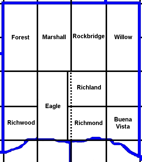 Nov 1854 Richland Co, WI townships
